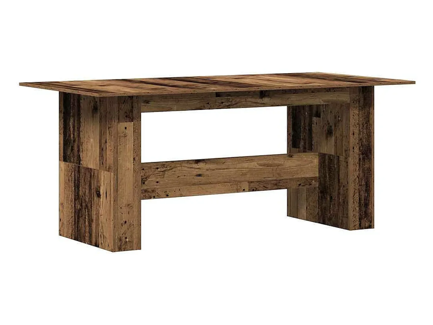 Mesa de comedor de aglomerado madera envejecida 180x90x76 cm