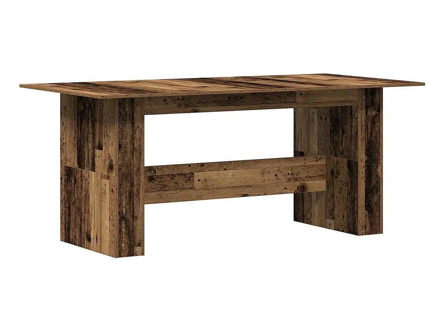 Mesa de comedor de aglomerado madera envejecida 180x90x76 cm