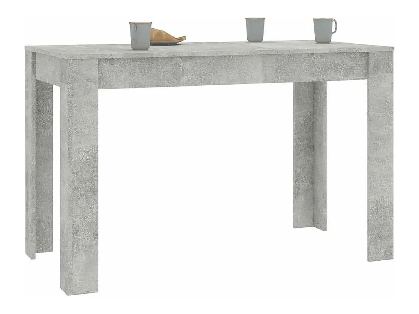 Mesa de comedor de hormigón gris 120x60x76 cm Madera de ingeniería