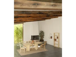 Mesa de comedor de madera maciza en tono natural 160x75cm - TENA - DECOWOOD