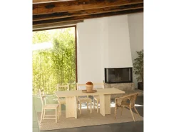 Mesa de comedor de madera maciza en tono natural 160x75cm - TENA - DECOWOOD