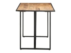 Mesa de comedor de madera maciza de mango rugosa 140 cm