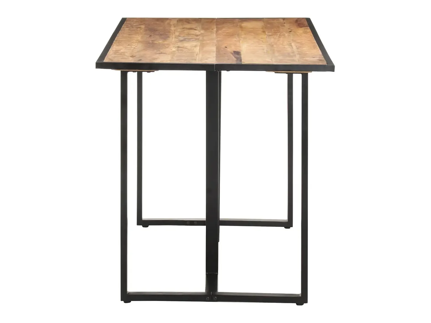 Mesa de comedor de madera maciza de mango rugosa 140 cm
