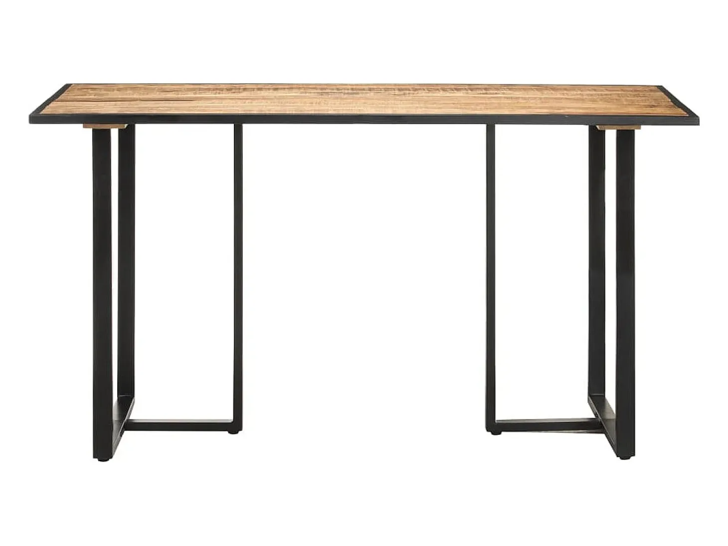 Mesa de comedor de madera maciza de mango rugosa 140 cm