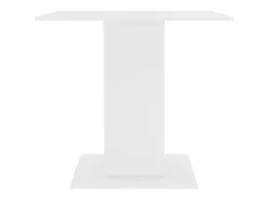 Mesa de comedor de madera contrachapada blanco 80x80x75 cm