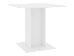 Mesa de comedor de madera contrachapada blanco 80x80x75 cm