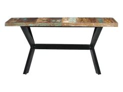 Mesa de comedor de madera maciza reciclada 140x70x75 cm ES900024