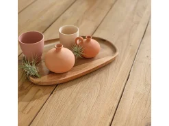 Mesa de comedor de madera teca reciclada maciza para 10 personas
