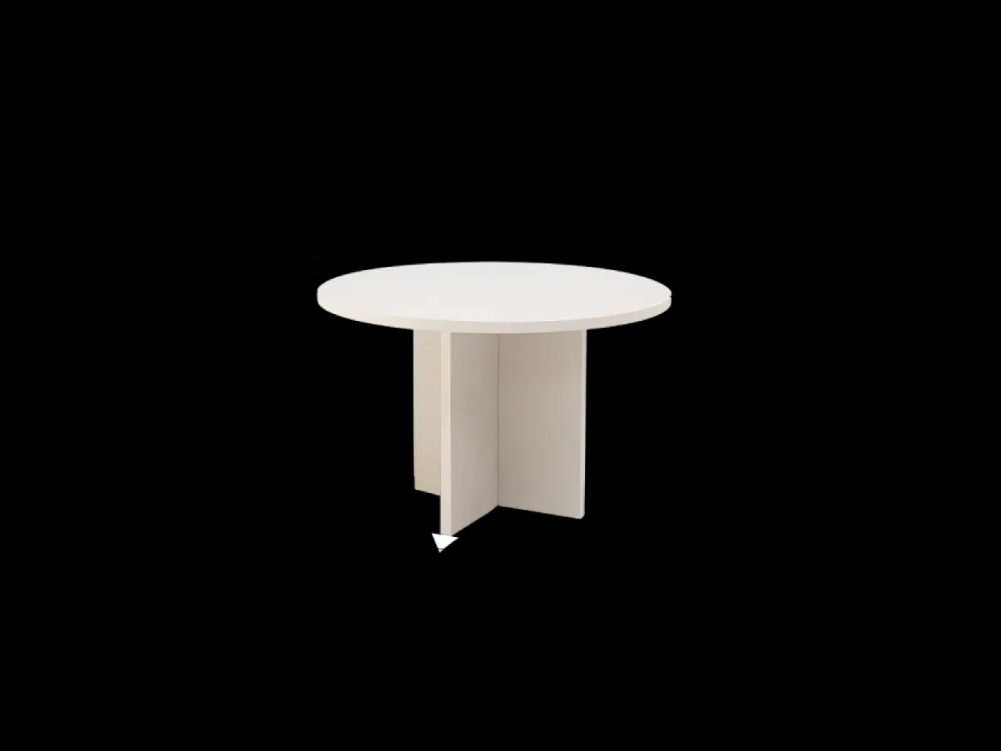 Mesa de comedor de madera maciza de abeto redonda Decowood en tono blanco en microcemento y pata en roble oscuro de Ø110x75cm - TOKYO - DECOWOOD