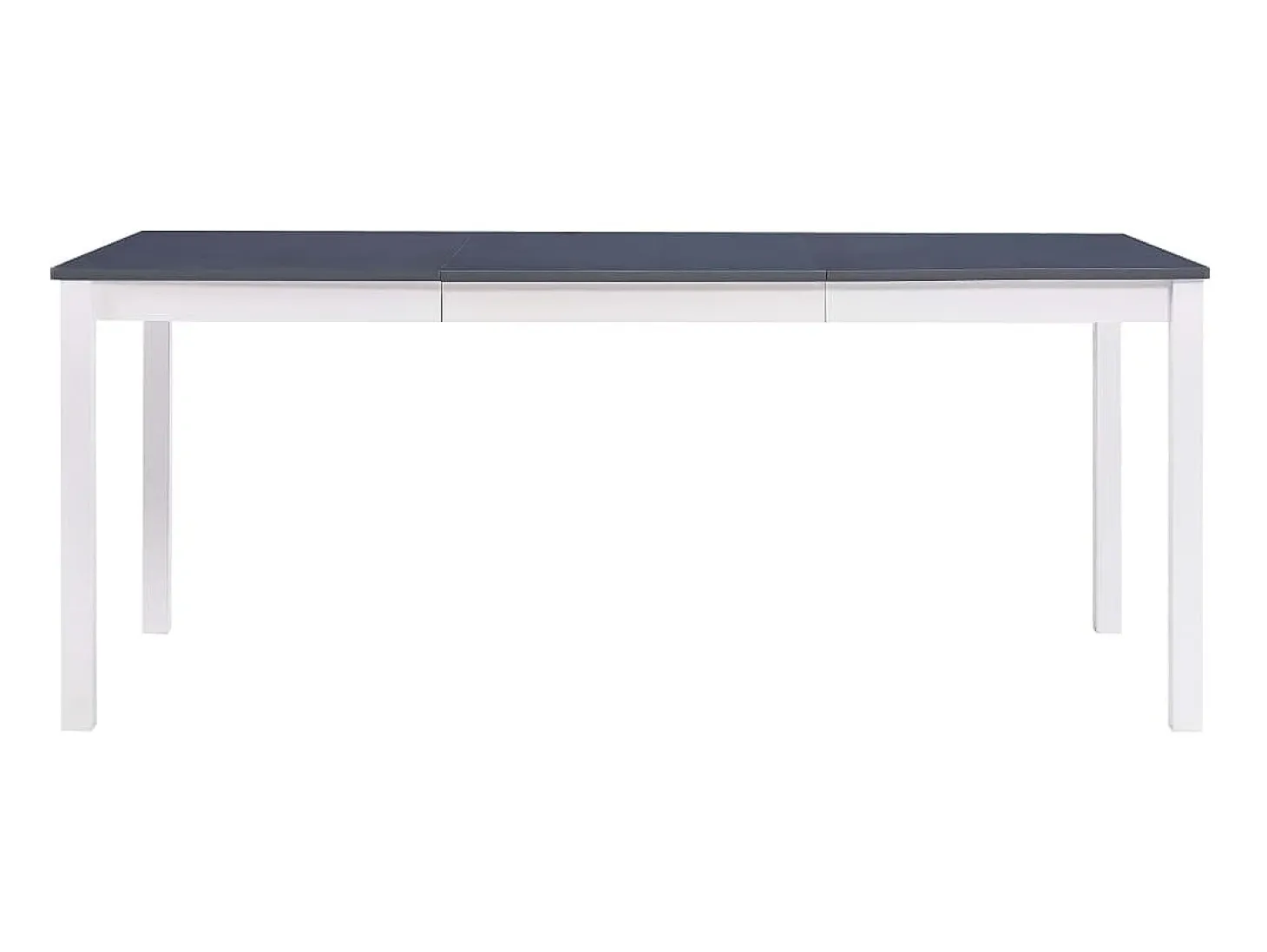 Mesa de comedor de madera de pino blanco y gris 180x90x73 cm ES525253