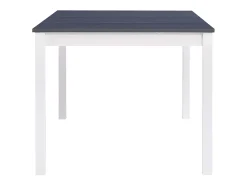 Mesa de comedor de madera de pino blanco y gris 180x90x73 cm ES525253