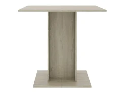 Mesa de comedor de madera contrachapada color roble 80x80x75 cm