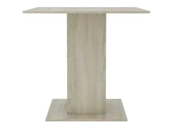 Mesa de comedor de madera contrachapada color roble 80x80x75 cm