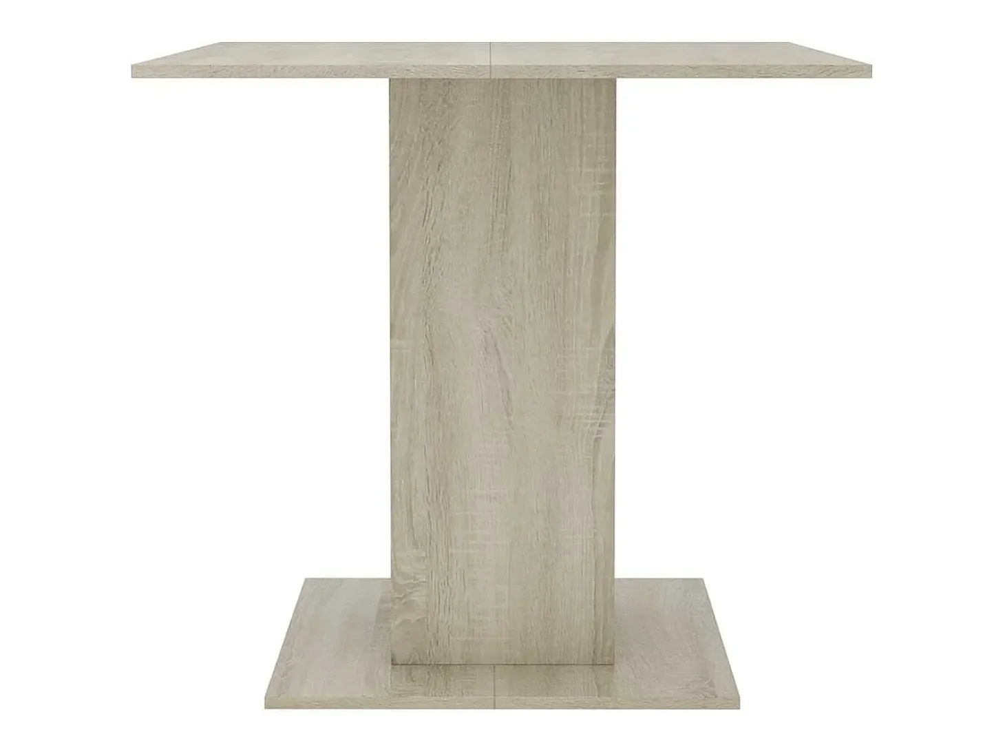 Mesa de comedor de madera contrachapada color roble 80x80x75 cm