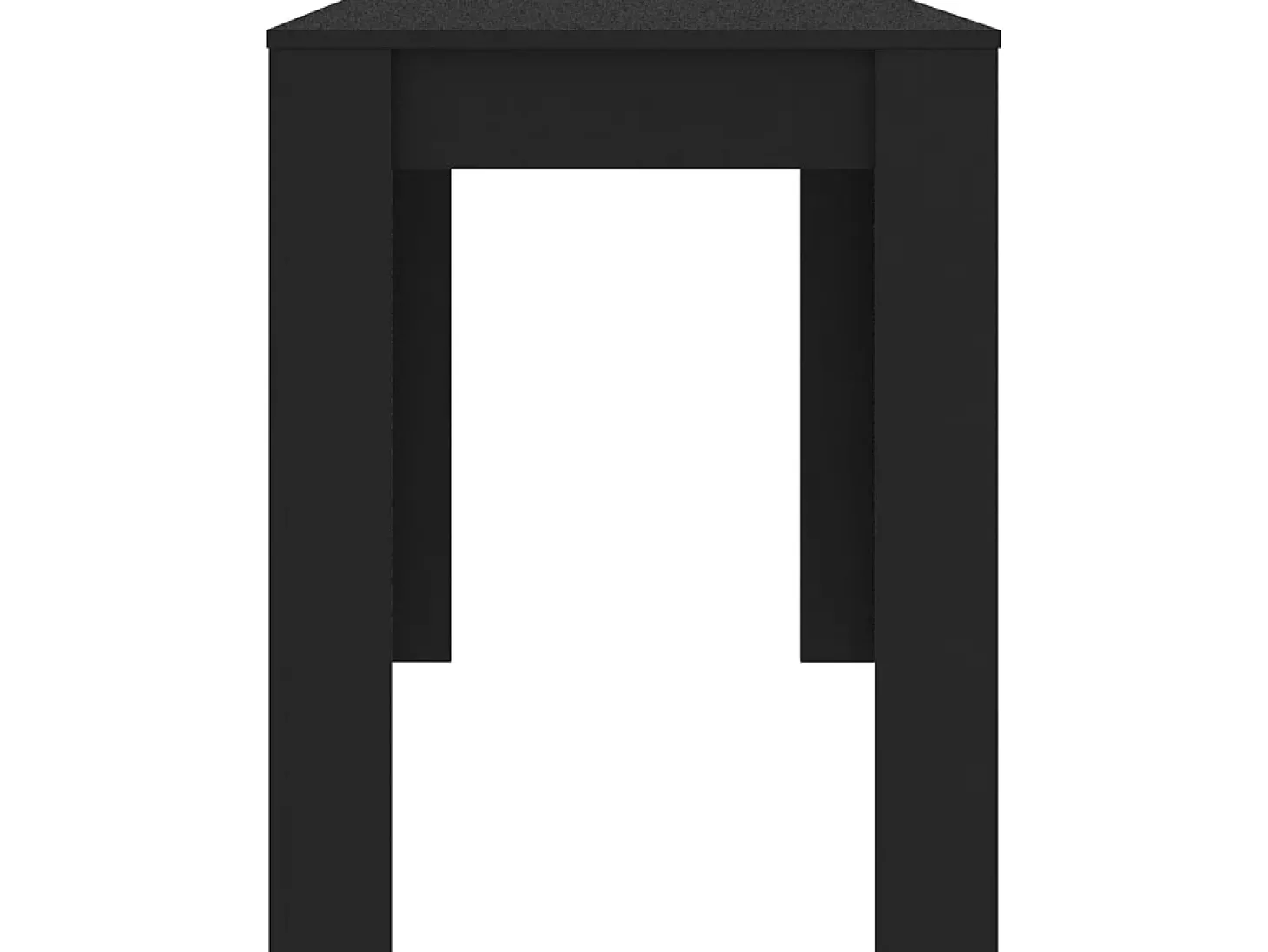 Mesa de comedor de madera contrachapada negro 120x60x76 cm ES252514