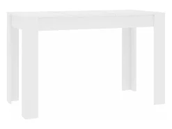 Mesa de comedor de madera de ingeniería blanco 120x60x76 cm
