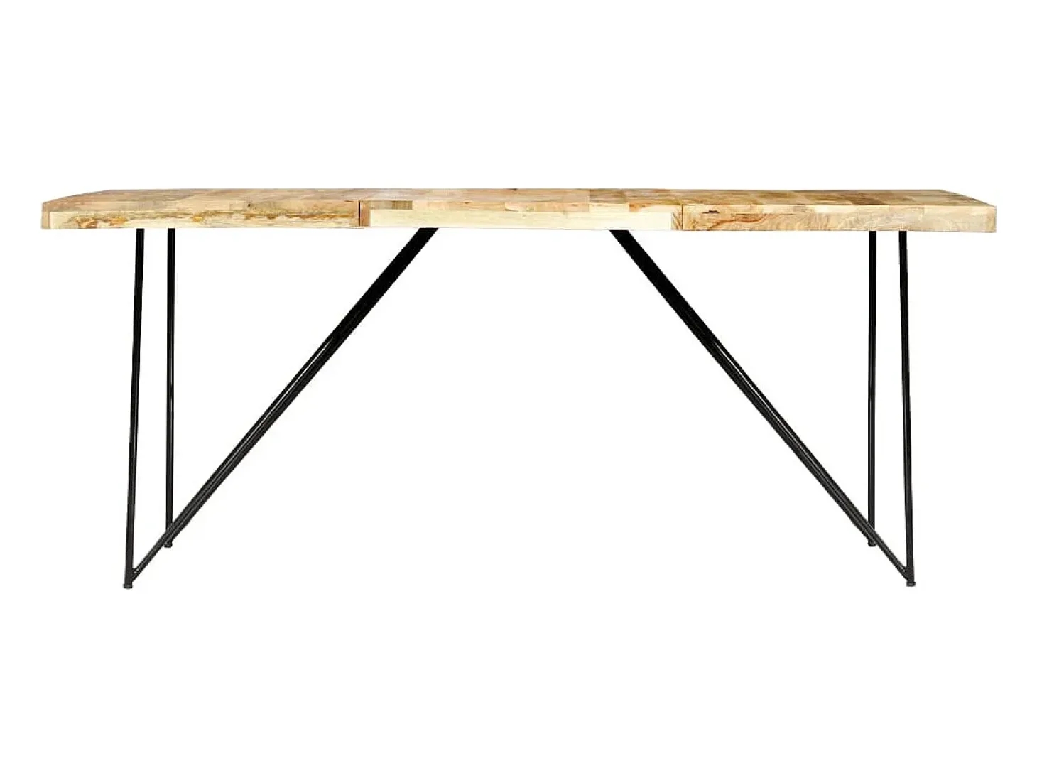 Mesa de comedor de madera maciza de mango 180x90x76 cm