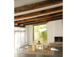 Mesa de comedor de madera maciza en tono natural 180x75cm - TENA - DECOWOOD