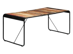 Mesa de comedor de madera maciza reciclada 180x90x76 cm