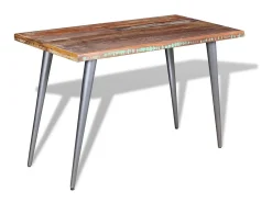 Mesa de comedor de madera maciza reciclada 120x60x76 cm ES196097