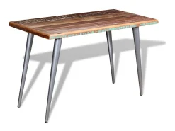 Mesa de comedor de madera maciza reciclada 120x60x76 cm ES196097