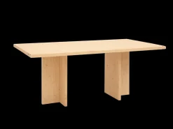 Mesa de comedor de madera maciza en tono nogal 160x75cm - TENA - DECOWOOD