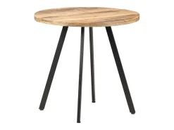 Mesa de comedor de madera de mango rugosa 80 cm