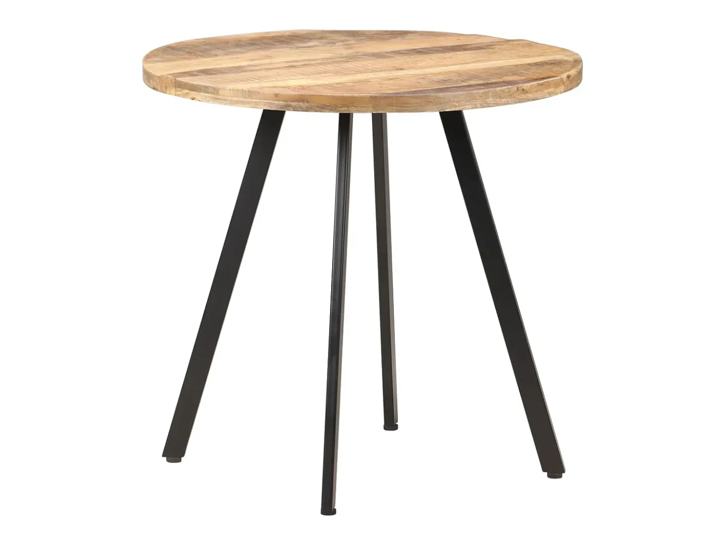 Mesa de comedor de madera de mango rugosa 80 cm