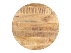 Mesa de comedor de madera de mango rugosa 80 cm