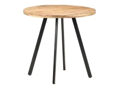 Mesa de comedor de madera de mango rugosa 80 cm