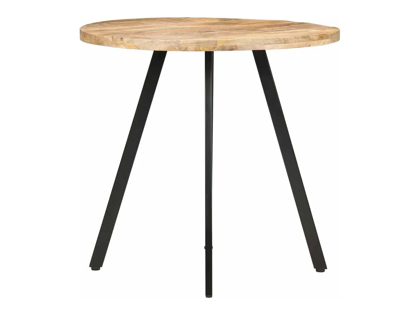 Mesa de comedor de madera de mango rugosa 80 cm
