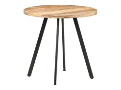 Mesa de comedor de madera de mango rugosa 80 cm