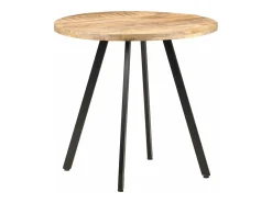 Mesa de comedor de madera de mango rugosa 80 cm