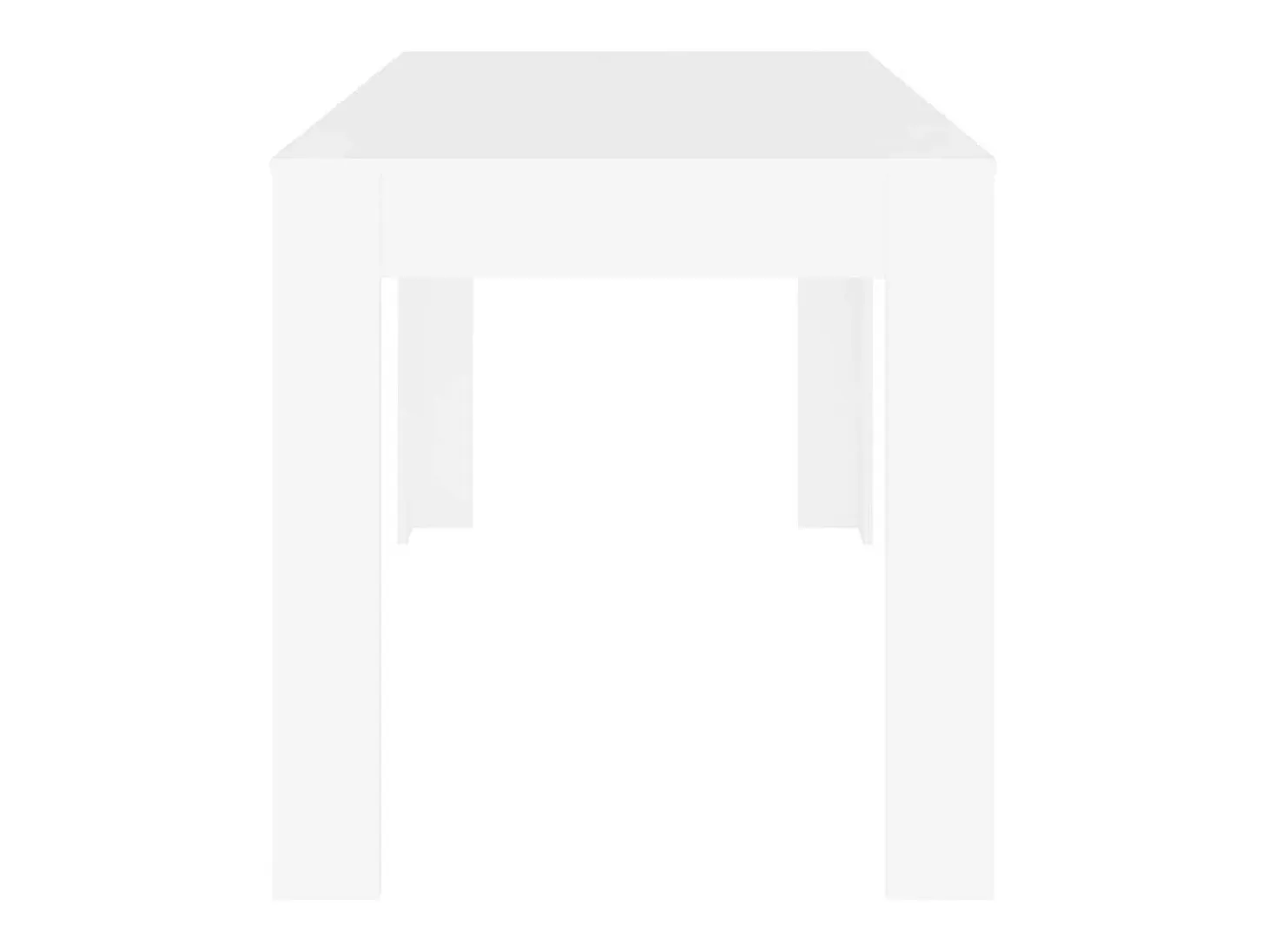 Mesa de comedor de madera contrachapada blanco 140x74,5x76 cm