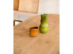 Mesa de comedor de madera de abeto maciza ovalada Decowood en tono roble medio de 180x75,2cm - BLOOM - DECOWOOD