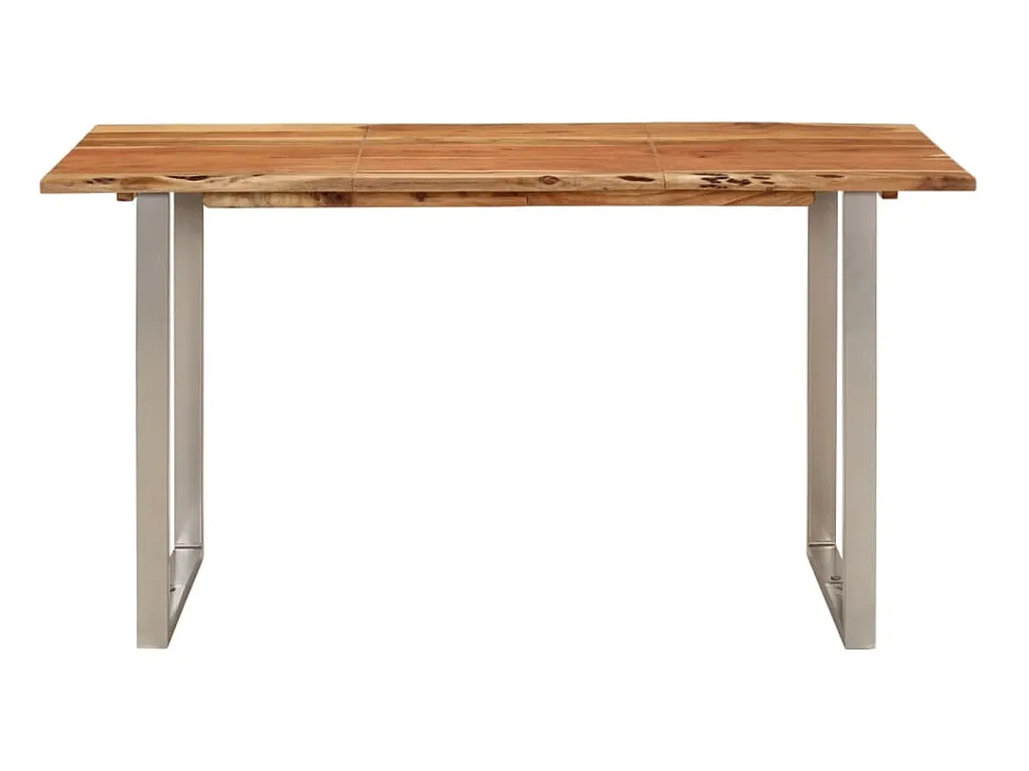 Mesa de comedor de madera maciza de acacia 140x70x76 cm ES366033