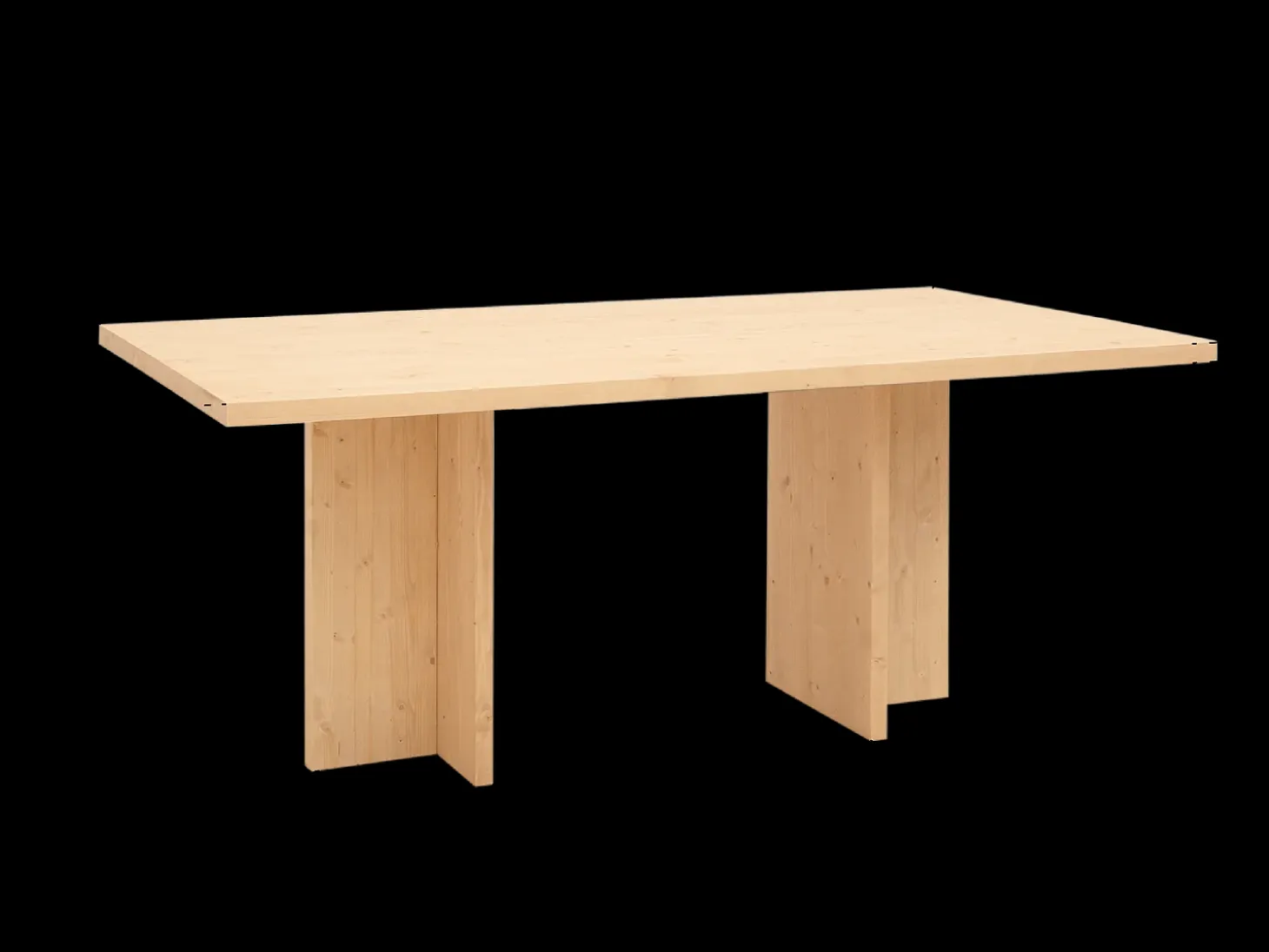 Mesa de comedor de madera maciza en tono natural 200x75cm - TENA - DECOWOOD