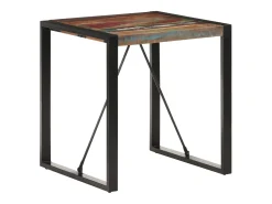 Mesa de comedor de madera maciza reciclada 70x70x75 cm