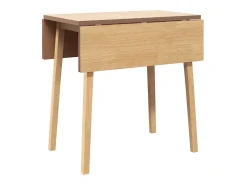 Mesa de comedor de madera maciza natural y caucho
