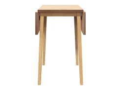 Mesa de comedor de madera maciza natural y caucho