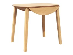 Mesa de comedor de madera maciza natural y caucho