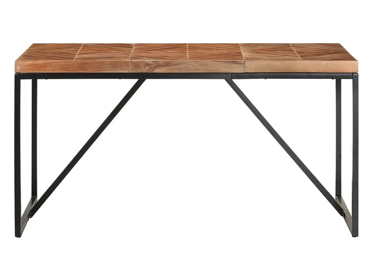 Mesa de comedor de madera maciza de mango y acacia 140x70x76 cm