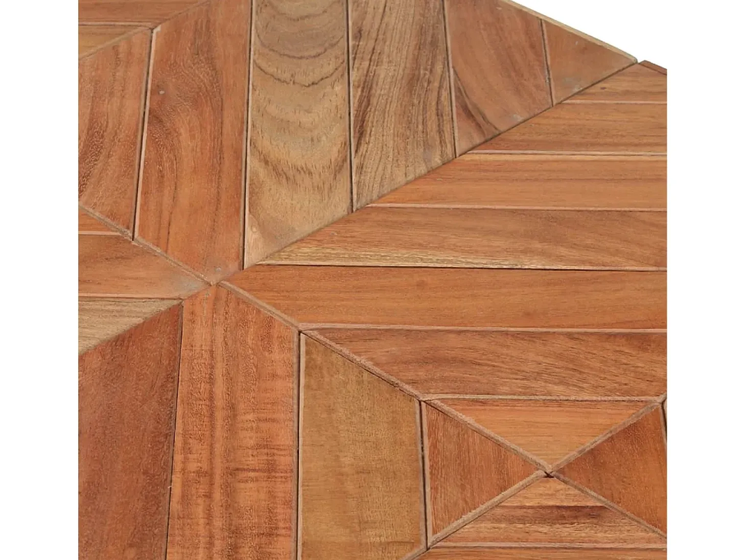 Mesa de comedor de madera maciza de mango y acacia 140x70x76 cm
