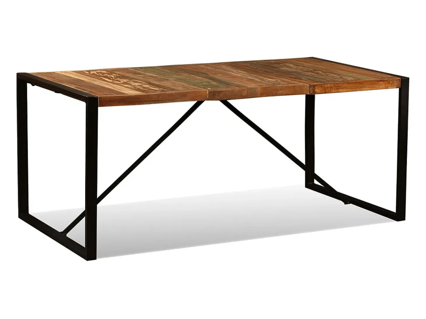 Mesa de comedor de madera maciza reciclada 180 cm