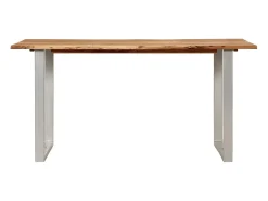 Mesa de comedor de madera maciza de acacia 154x80x76 cm