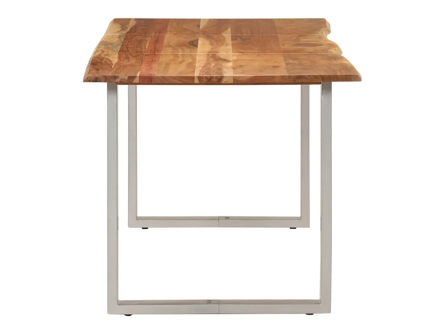 Mesa de comedor de madera maciza de acacia 154x80x76 cm