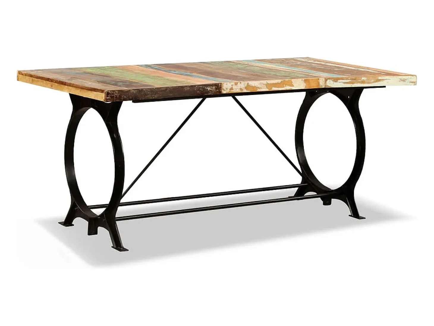 Mesa de comedor de madera maciza reciclada 180 cm