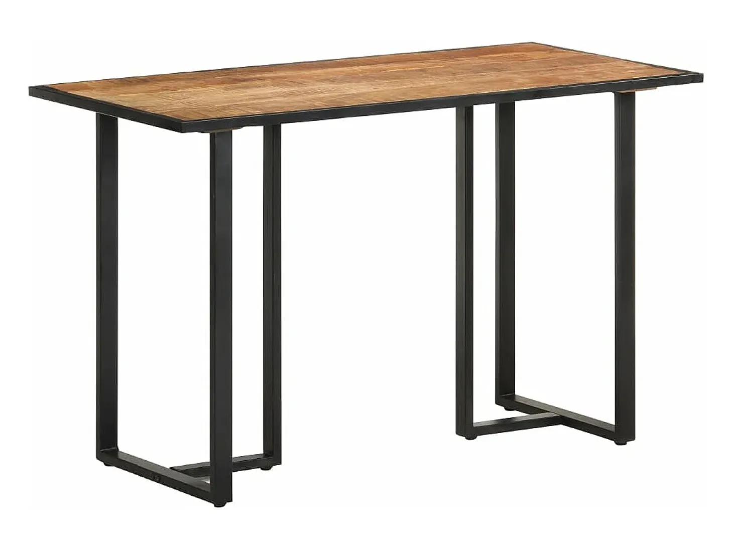 Mesa de comedor de madera maciza de mango rugosa 120 cm