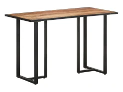 Mesa de comedor de madera maciza de mango rugosa 120 cm