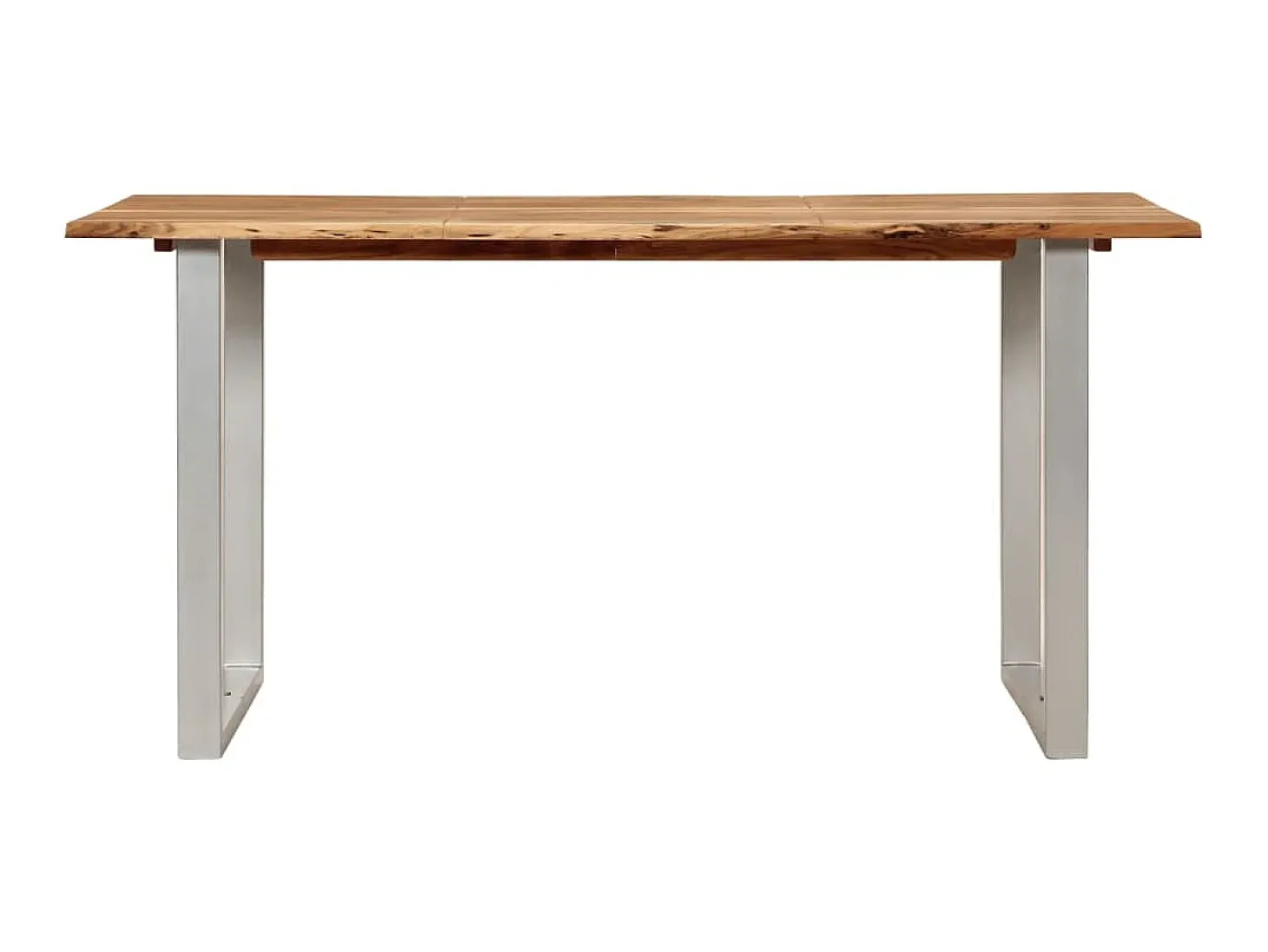 Mesa de comedor de madera maciza de acacia 154x80x76 cm ES677826